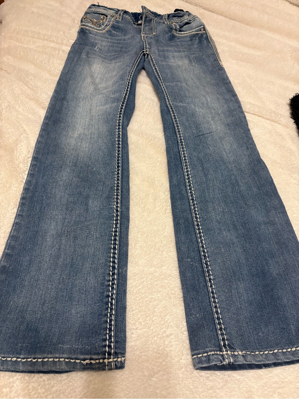 Cherokee Girls Blue Denim Jeans - Faded Wash